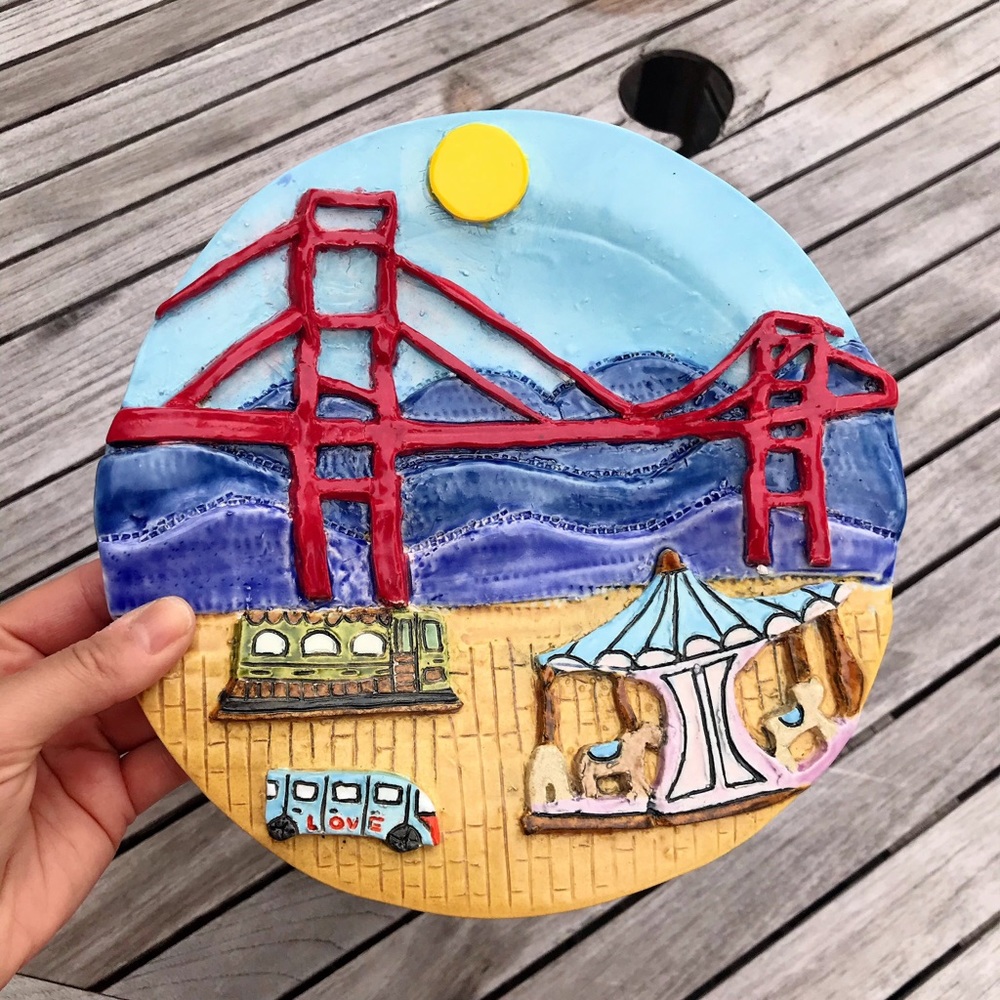 ⛩ “THE GOLDEN GATE BRIDGE” PLATE BY ANN WANG